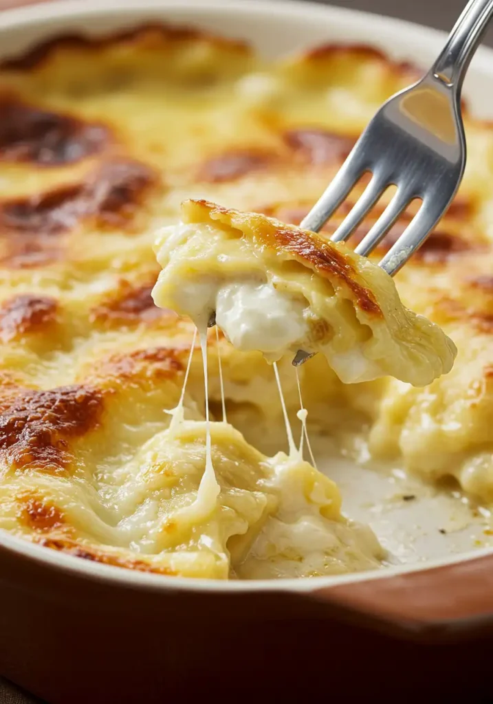 Bouchée de gratin de ravioles onctueux