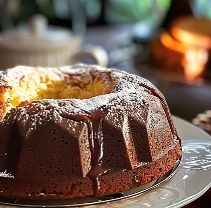 Gâteau Quatre-Quarts à trois niveaux décadent avec glaçage