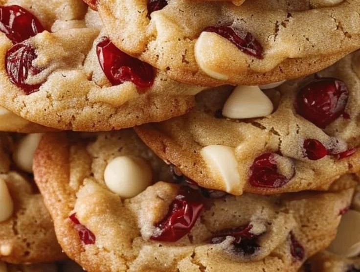 Biscuits au chocolat blanc et aux cranberries