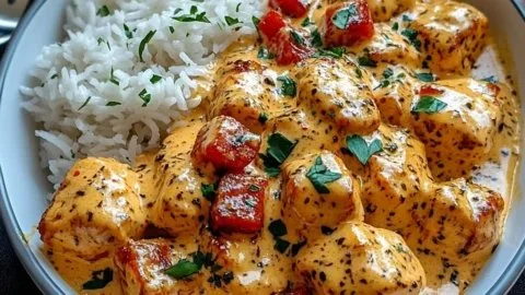 Le Poulet Crémeux et Riz Fondant