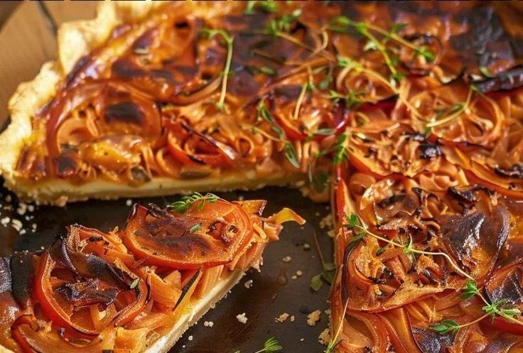 Tarte au thon et tomate