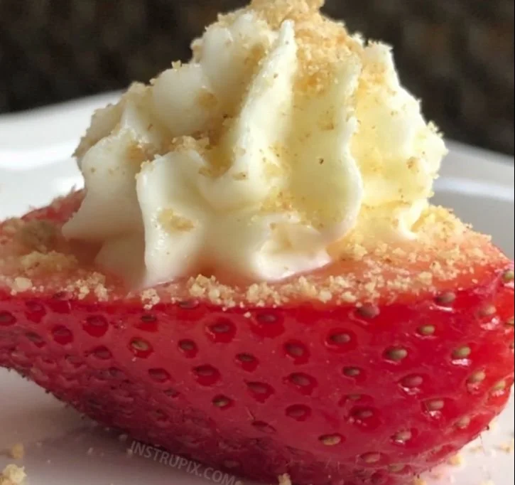 Deviled Strawberries (Made with a Cheesecake Filling)