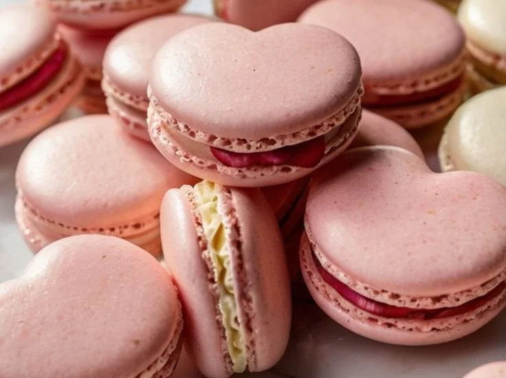 Heart-Shaped Macarons